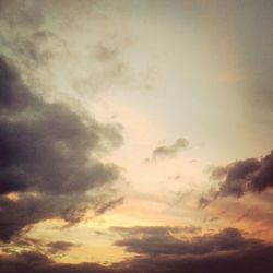 Low angle view of cloudy sky