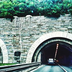 View of bridge in tunnel