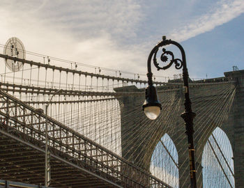 Low angle view of bridge against sky