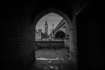 Archway of historical building