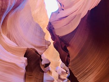 Low angle view of rock formation