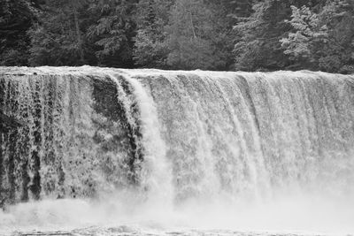 Scenic view of waterfall