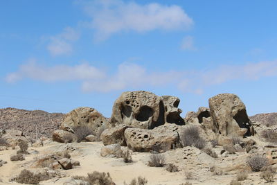 Rock formations in desert