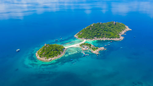 High angle view of sea shore