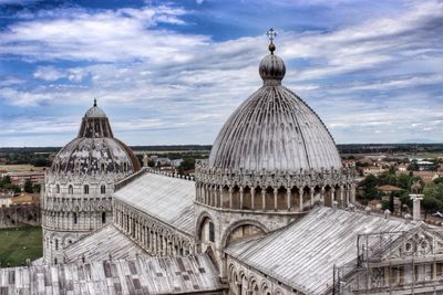 Church and cathedral in a city