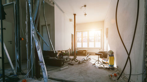 Interior of abandoned house