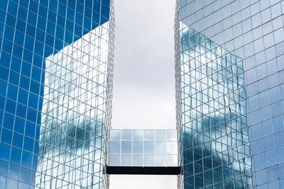 Low angle view of modern building against sky