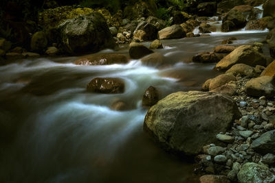 River flowing through rocks