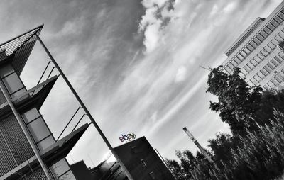 Low angle view of buildings against sky