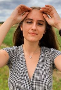 Close-up portrait of woman