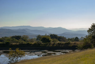 The rural landscape around emanzana in mpumalanga province, south africa