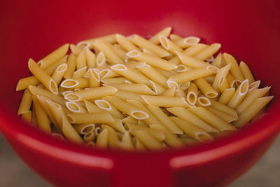 High angle view of pasta