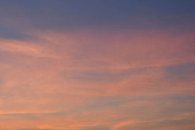 Low angle view of orange sky