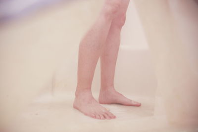 Low section of woman legs