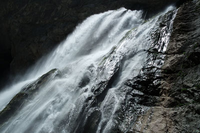 Scenic view of waterfall