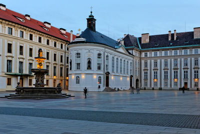 Low angle view of church against sky during dusk