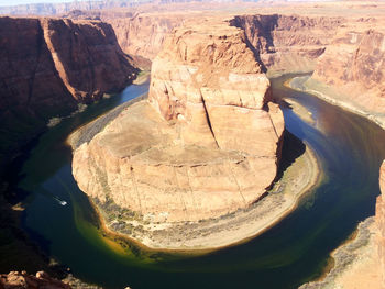 Aerial view of rock formations