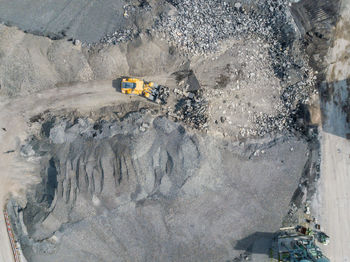 High angle view of construction site