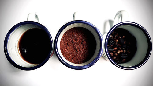 Directly above shot of coffee beans