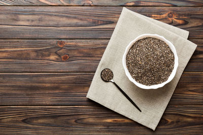 Directly above shot of coffee on table