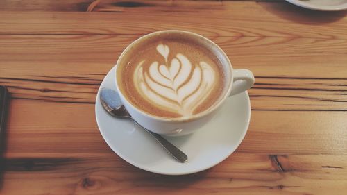 Coffee cup on table