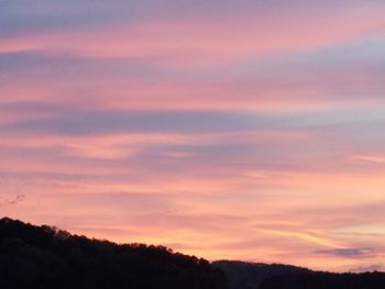 Scenic view of dramatic sky during sunset