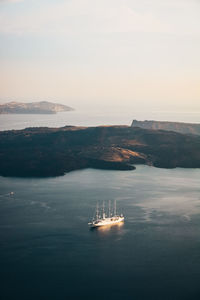 Colours of santorini and view of the caldera from above