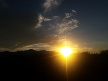 Sunset over landscape