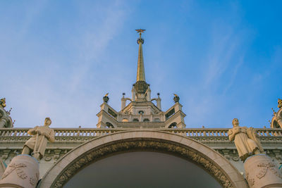 Low angle view of statue of building