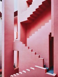 View of spiral staircase in building