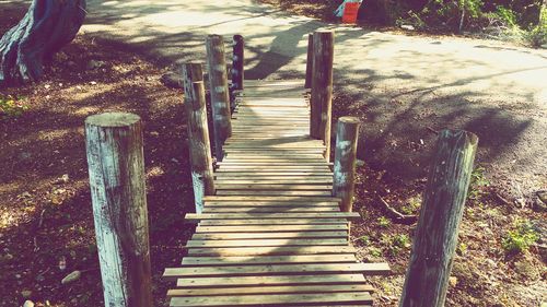 View of wooden boardwalk