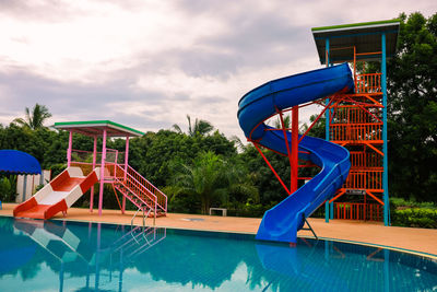 View of swimming pool against sky