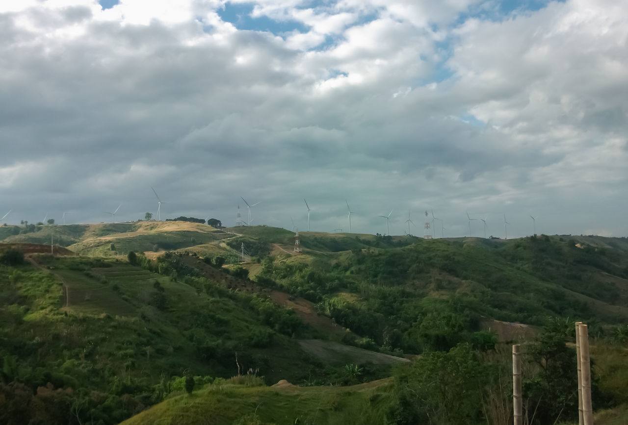 SCENIC VIEW OF FIELD AGAINST CLOUDY SKY