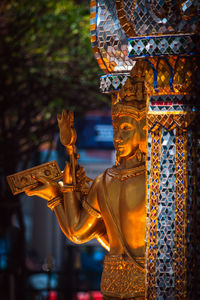 Close-up of buddha statue