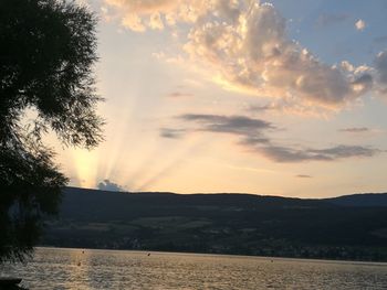 Sunset over river