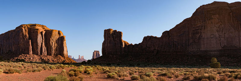 Panoramic view of rock formations