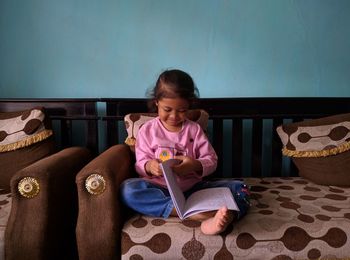 Girl reading a book