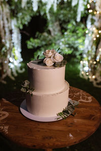 Wedding cake at the wedding of the newlyweds