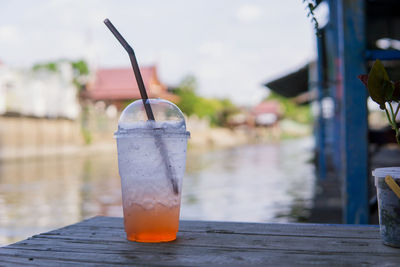 Close-up of drink on table