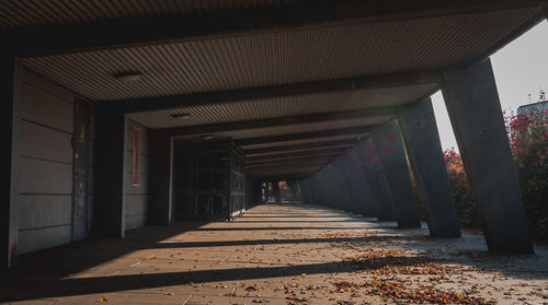 Empty corridor of building