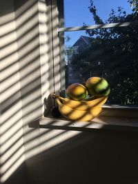 View of apple on table