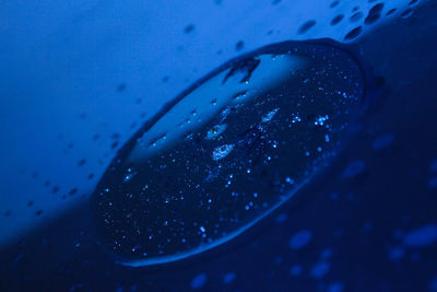 Close-up of raindrops on glass