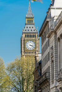 Low angle view of clock tower
