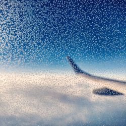 Airplane flying in sky