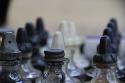 Close-up of chess pieces