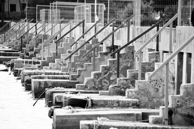 View of staircase of building