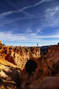 View of rock formations against sky