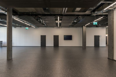 Interior of illuminated empty room