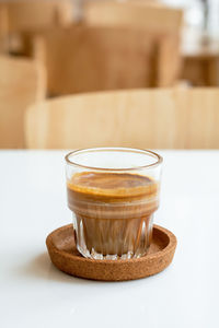 Close-up of coffee on table