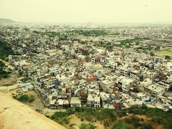 High angle shot of townscape